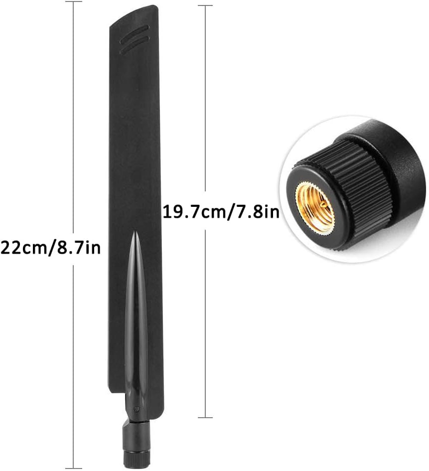 Eightwood 2.4GHz 5GHz Dual Band WiFi Antenna 9dBi Omni SMA Male Antenna for Backup Camera, Security Camera, FPV Drone, ISM, Smart Home Devices