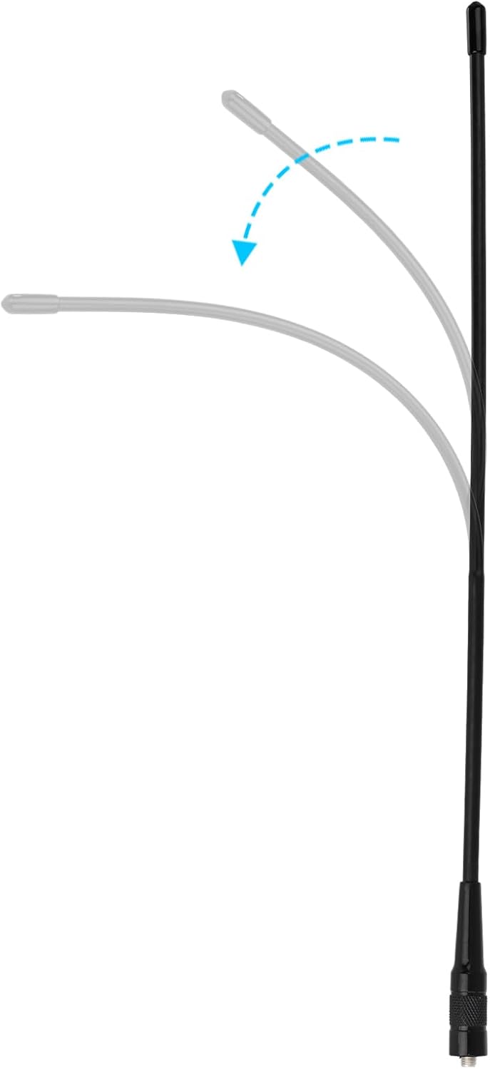 Eightwood VHF UHF Dual Band Handheld Antenna 136-174MHz 400-470MHz SMA Female Flexible Walkie Talkie Whip Antenna 15in 2-Pack for Baofeng Ham Radio Two Way Radio UV-5R UV-82 BF-F8HP