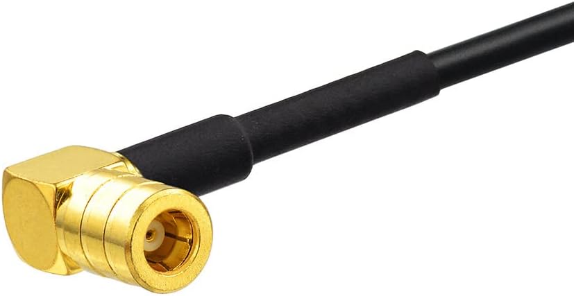 Eightwood Satellite Radio Antenna Cable 3 feet Fakra Curry Male to SMB Female Right Angle Compatible with Sirius XM Car Vehicle Radio Stereo Receiver Tuner