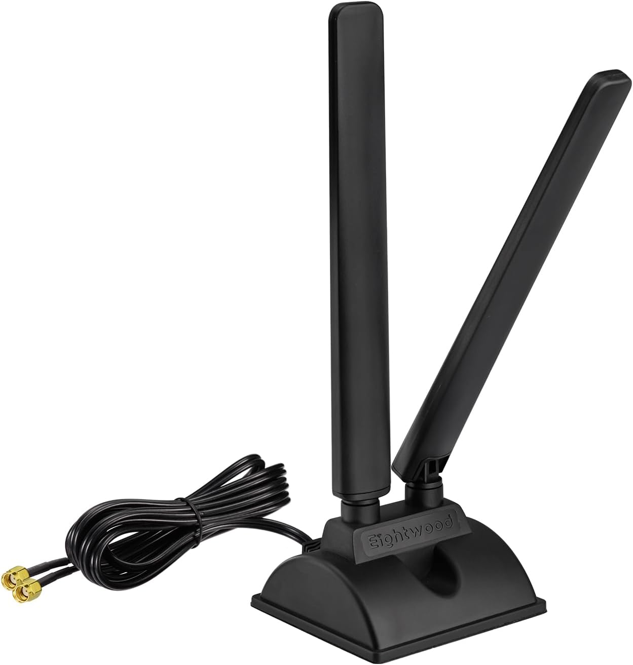 Eightwood WiFi 6E Antenna Tri-Band 2.4GHz 5GHz 6GHz RP-SMA Antenna Magnetic Base for Desktop PC Computer PCI-E 6E Bluetooth Card USB WiFi Adapter Wireless Router