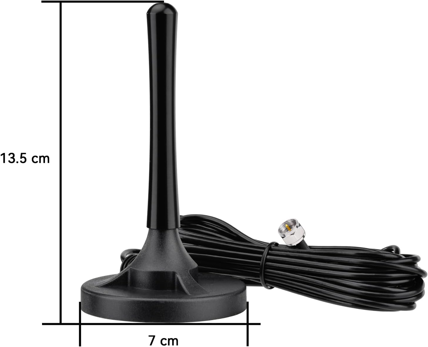 Eightwood FM Antenna for Stereo Receiver, Magnetic Base FM Radio Antenna with 9.8ft Extension Cable for Pioneer Onkyo Yamaha Marantz Bluetooth Home Theater Stereo Receiver HD Radio