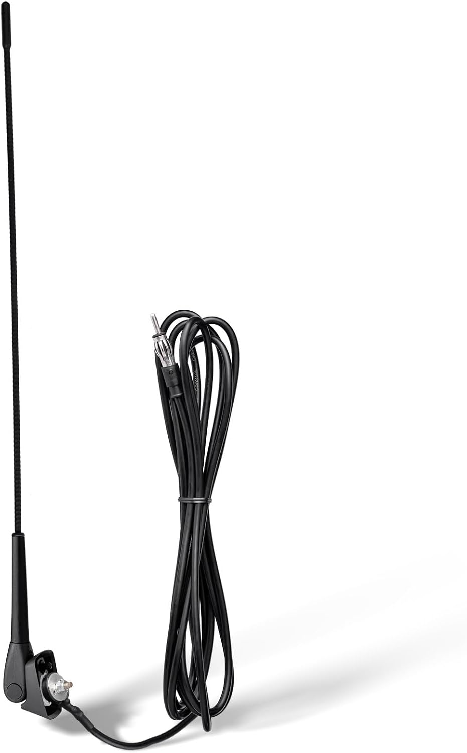 Eightwood Waterproof Marine Boat Radio Antenna 18 Inch, AM/FM Stereo Antenna Mast Replacement with Mount Base for Boat Car Tractor RV ATV UTV Motorcycle Yacht Pontoon