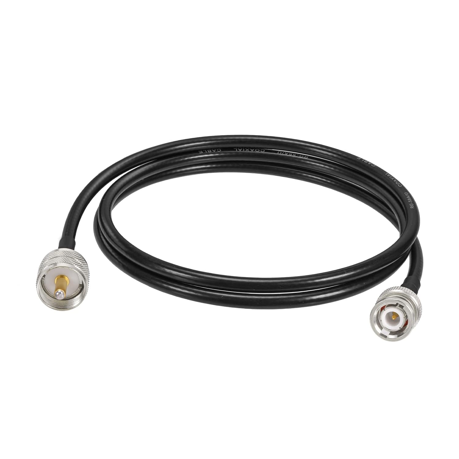 Eightwood UHF PL259 Male to BNC Male Cable RG58 Coax 3 Feet for CB Radio, Ham & Amateur Radio, SWR Meter