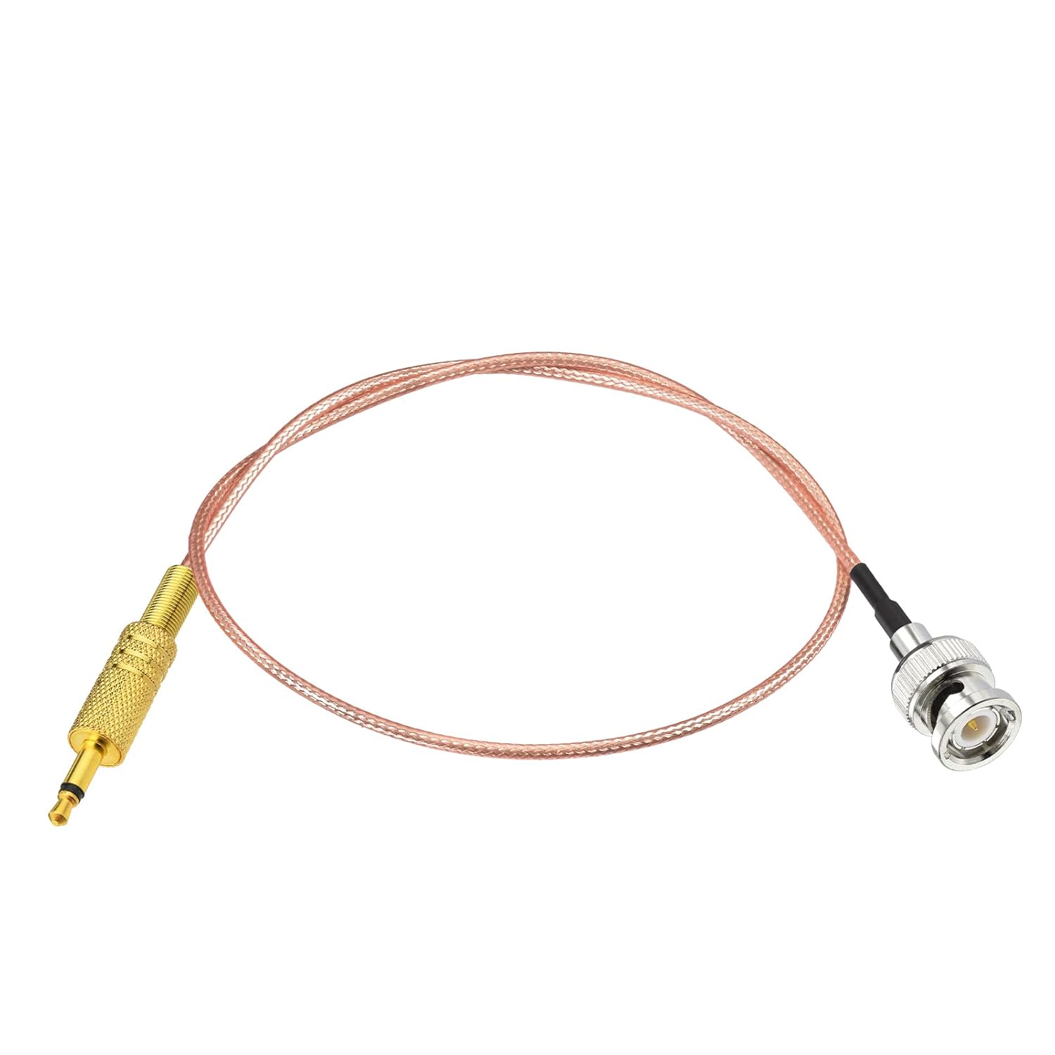 Eightwood BNC Male to 3.5mm 1/8” Mono TS Male Plug Stereo Adapter Coaxial Power Audio Cable 1.6 Feet