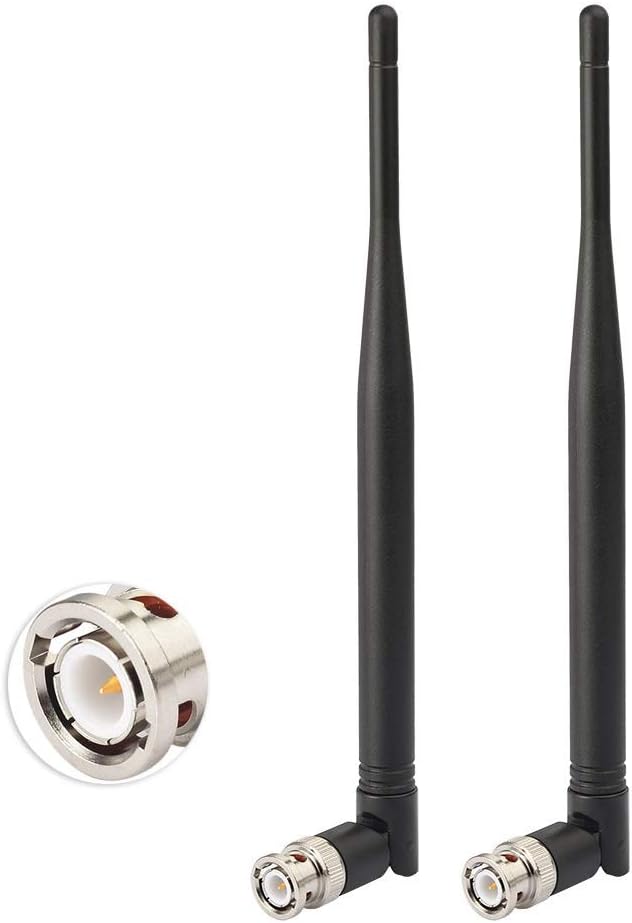 Eightwood UHF 400MHz-900MHz Antenna BNC Male Antennae 2-Pack for Ham Radio Scanner Handheld Amateur Receiver