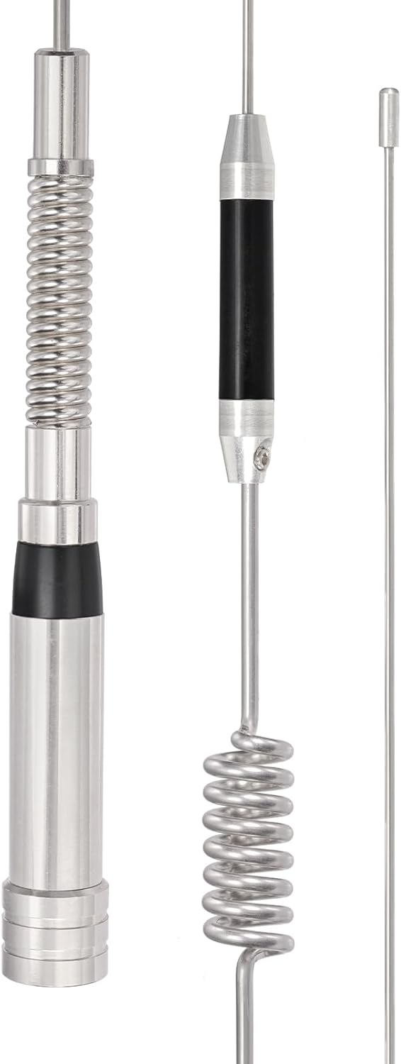 Eightwood Vehicle Mobile Ham Radio Antenna Dual Band PL259 VHF UHF 144/430MHz Anti-Rust Antenna 30in with Lip Mount Fixed Bracket and RG58 Extension Cable 16.4ft for Car Truck Amateur Radio