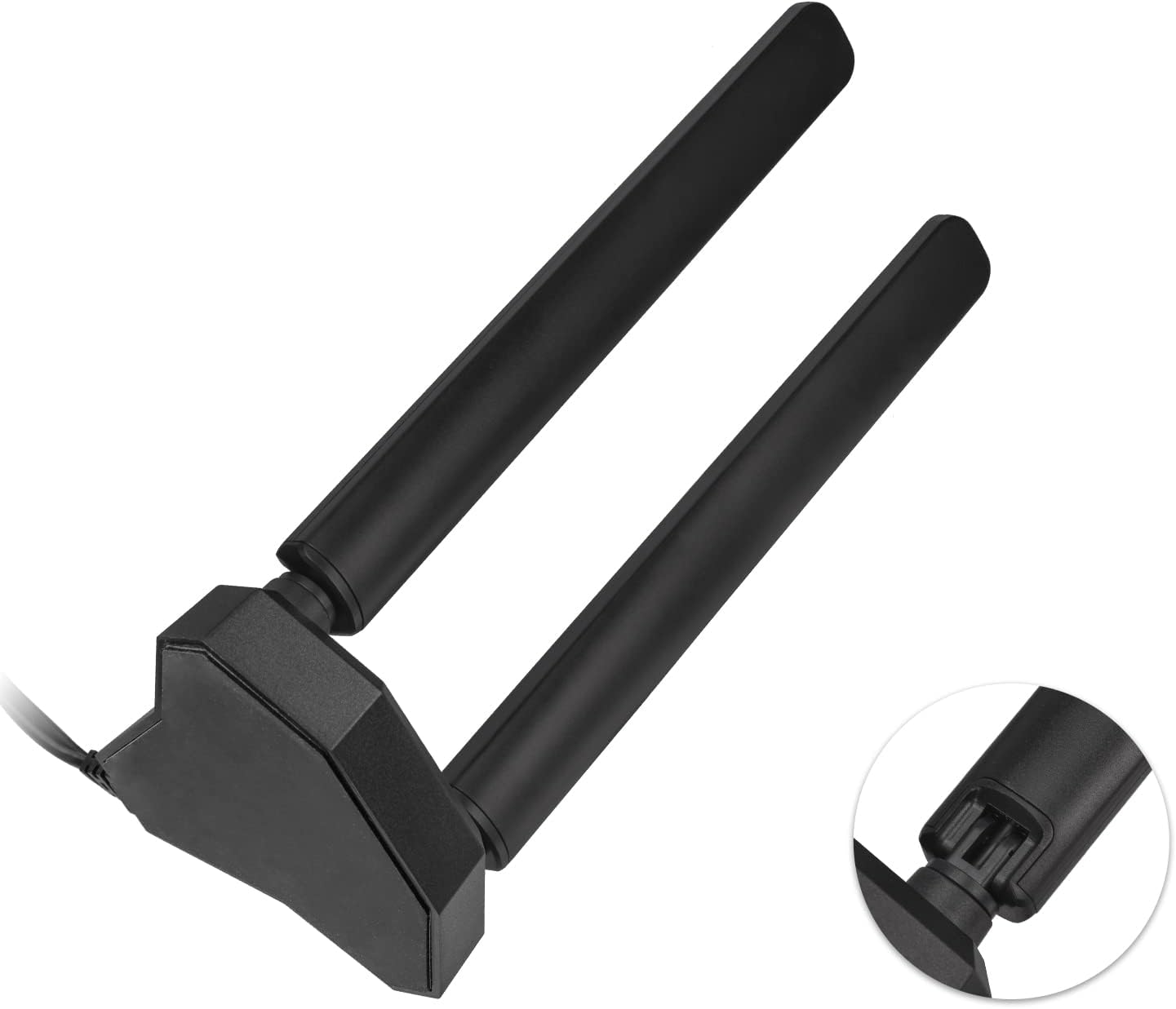 Eightwood WiFi 6E Tri-Band Antenna 6GHz 5GHz 2.4GHz Gaming WiFi Antenna Magnetic Base with 6.5ft Extension Cable for PC Desktop Computer PCIe WiFi 6E Card, Router