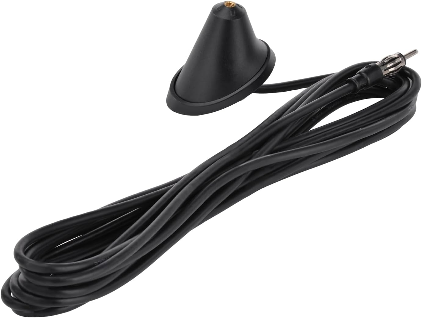 Eightwood Universal Car Radio Rubber Antenna 7in, FM AM Roof Mount Vehicle Antennae Replacement with Mount Base 16ft Cable for Car Truck Stereo Receiver Head Unit