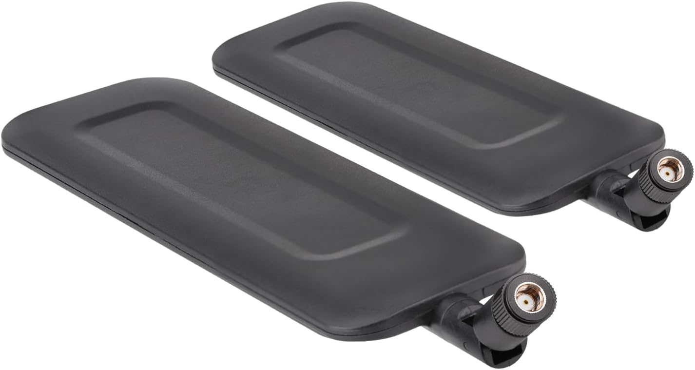 Eightwood WiFi 6 6E Antenna Tri-Band 2.4GHz 5GHz 6GHz RP-SMA Antenna (2-Pack) for WiFi Router PC Desktop Computer PCIe Bluetooth Card Security IP Camera