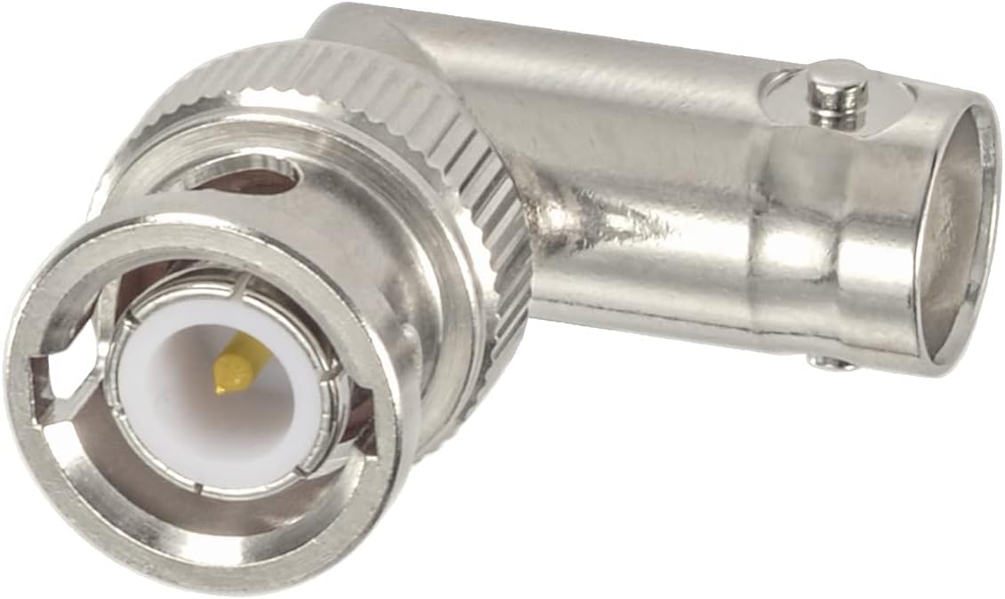 Eightwood 10pcs BNC Male to Female Elbow Right Angle Adapter for CCTV Camera, Ham Radio Antenna, Scanner