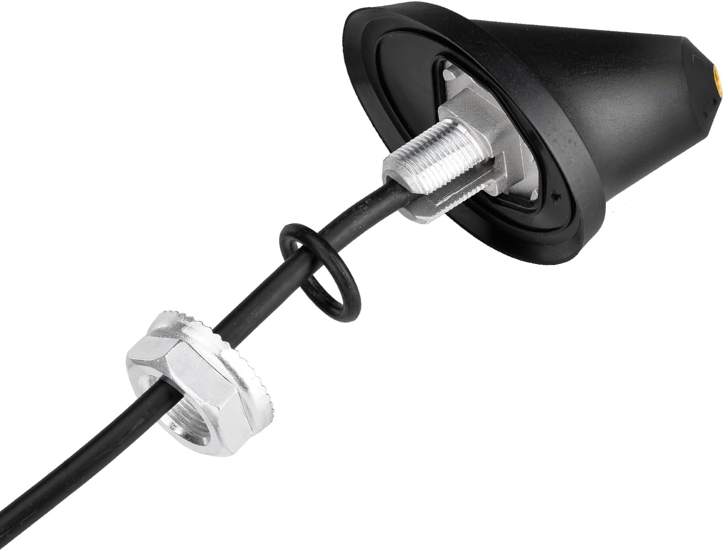 Eightwood Universal Vehicle Antenna 16in, AM FM Roof Mount Car Radio Antenna Mast with Mount Base 16ft Extension Cable for Car Truck Stereo Receiver Head Unit