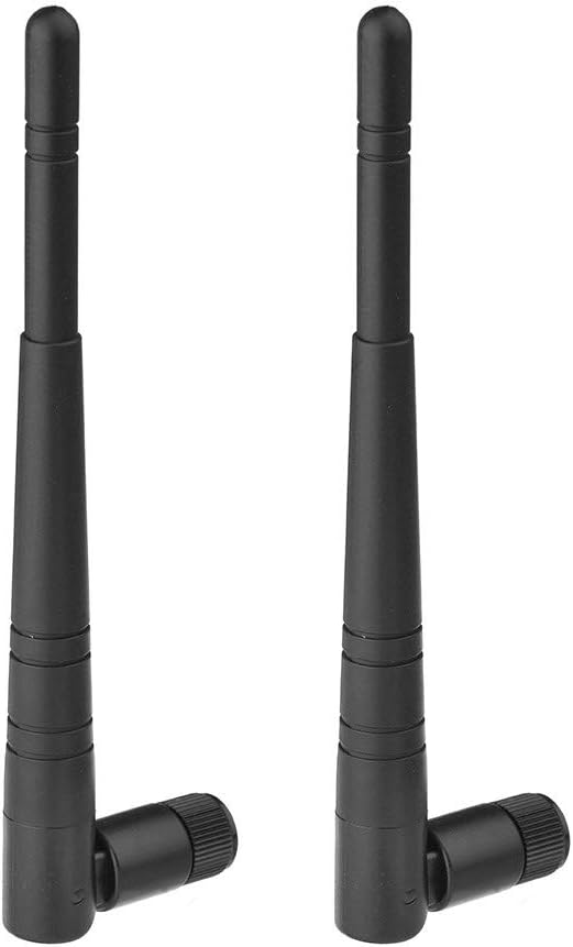 Eightwood 2.4GHz WiFi Antenna 5dBi RP-SMA Antenna 2pcs for WiFi Router PCI PCIe Network Card Wireless Range Extender