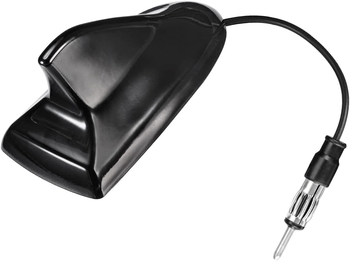 Eightwood Shark Fin Car FM Radio Antenna, Universal Roof Mount Antennae Replacement for Vehicle Car Truck Stereo Receiver Head Unit HD Radio, Drilling Required