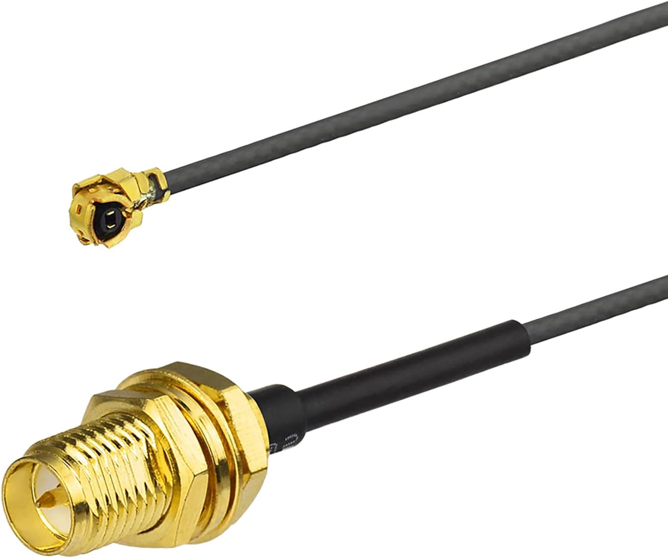 Eightwood Dual Band Small WiFi Antenna 2.4GHz 5GHz RP-SMA Male Antenna with U.FL IPX to RP-SMA Female Cable 6in (4-Pack) for Mini PCIe Network Card