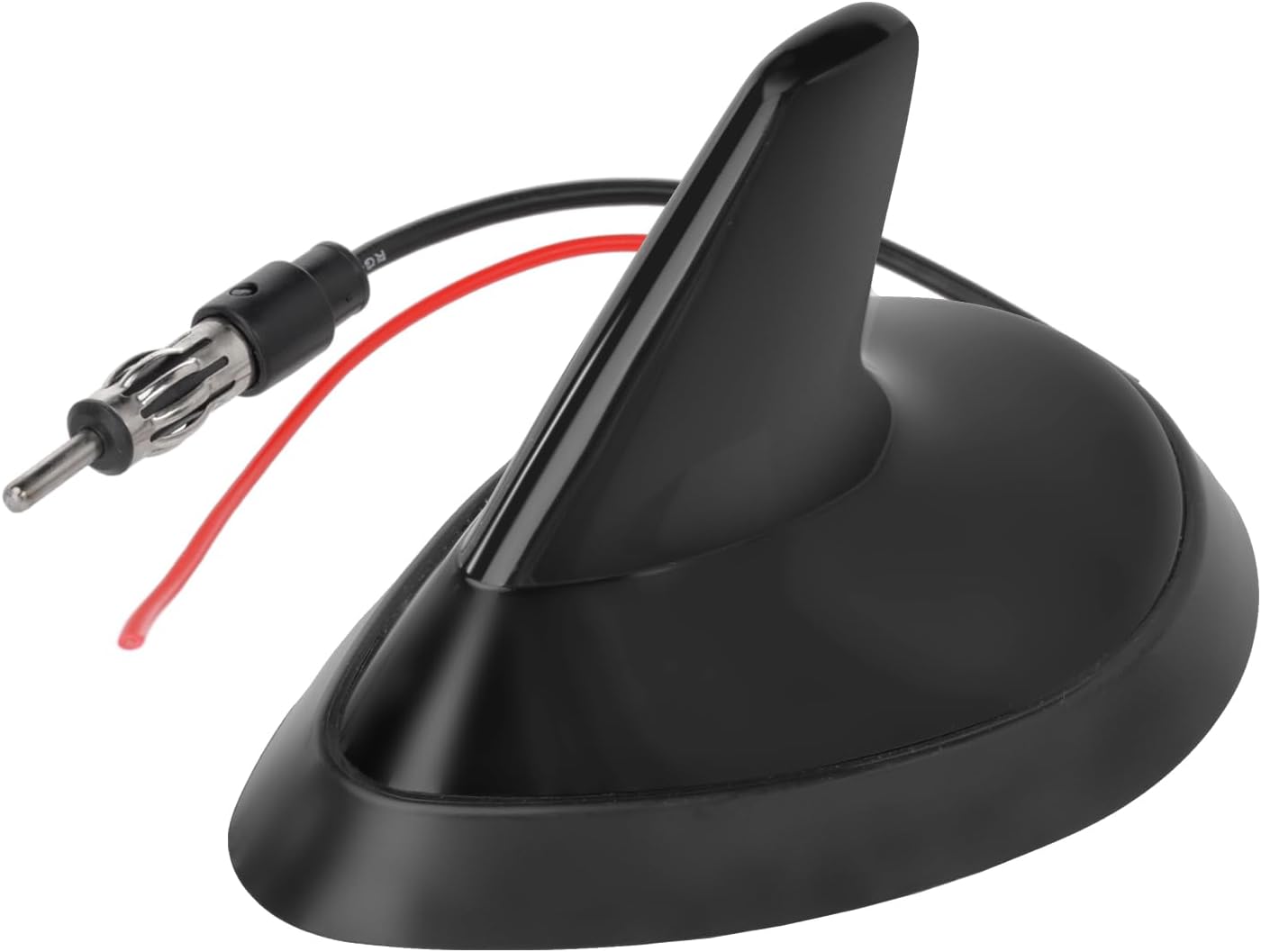 Eightwood Shark Fin Universal Car Radio Antenna, Roof Mount Amplified FM AM Antenna for Vehicle Car Truck Stereo Receiver Media Head Unit HD Radio