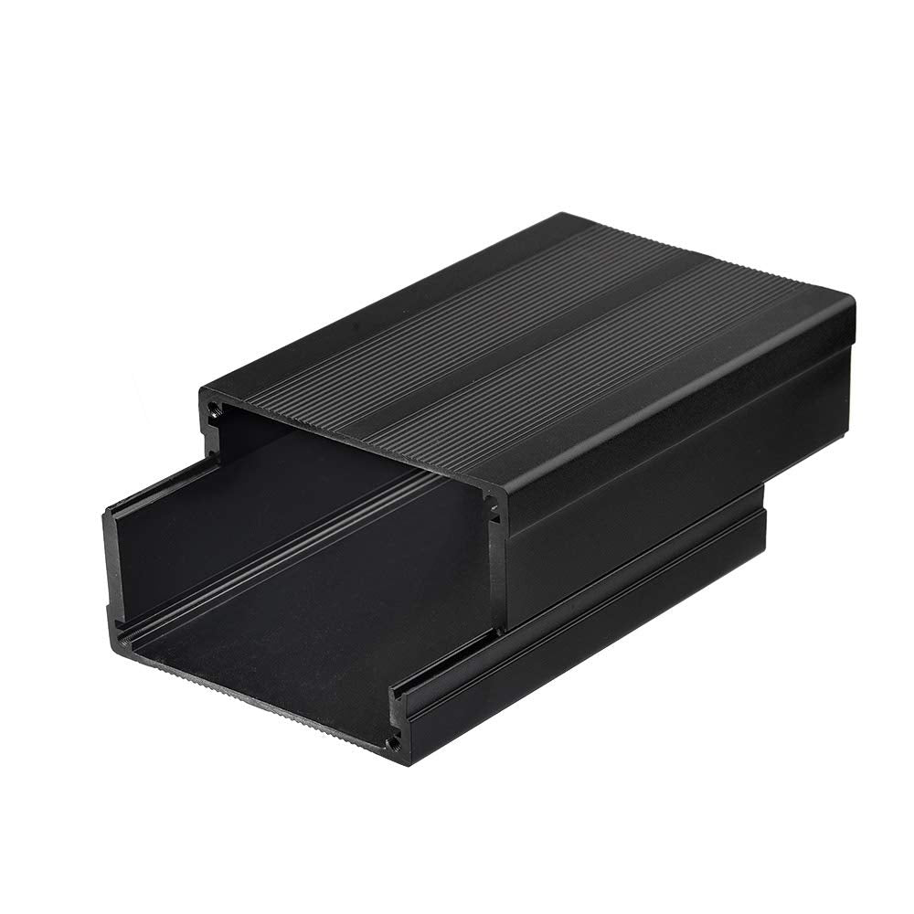 Eightwood Aluminum Electronic Enclosure, HiFi Audio Amplifier Ham Radio Project Box, PCB Board Case Black - 4.33 x 2.99 x 1.81 inch (LWH)