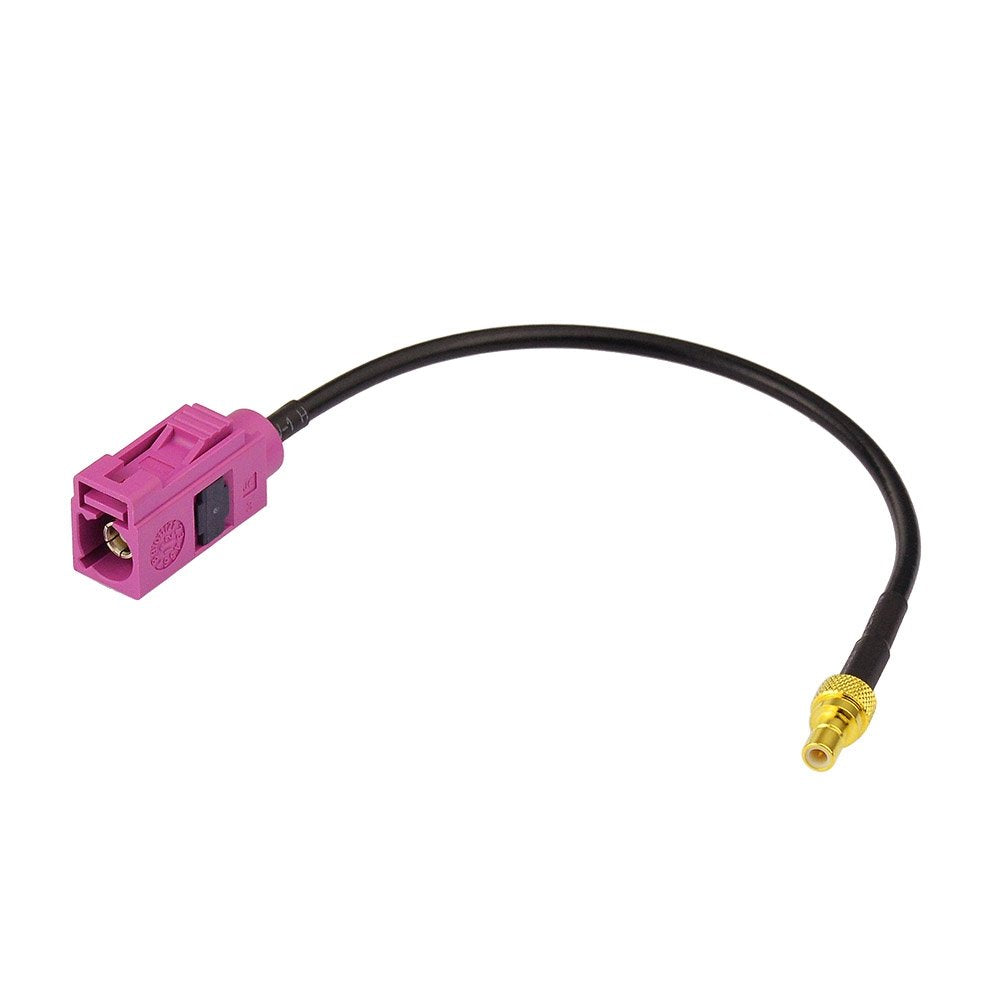 Eightwood Fakra H Pink Female to SMB Plug Male Adapter RF Cable 6 inches Compatible with Sirius XM Satellite Radio Antenna