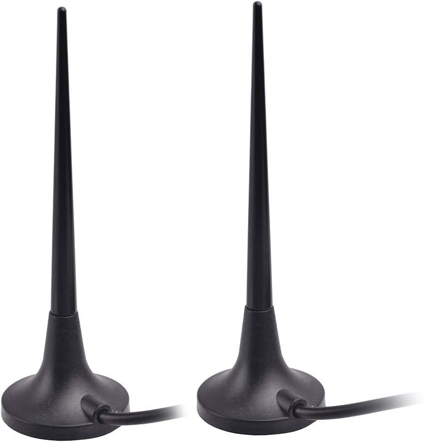 Eightwood 3G 4G LTE GSM Antenna SMA Male Magnetic Antenna (2-Pack) for 4G Router Mobile Hotspot Wiresless Home Phone