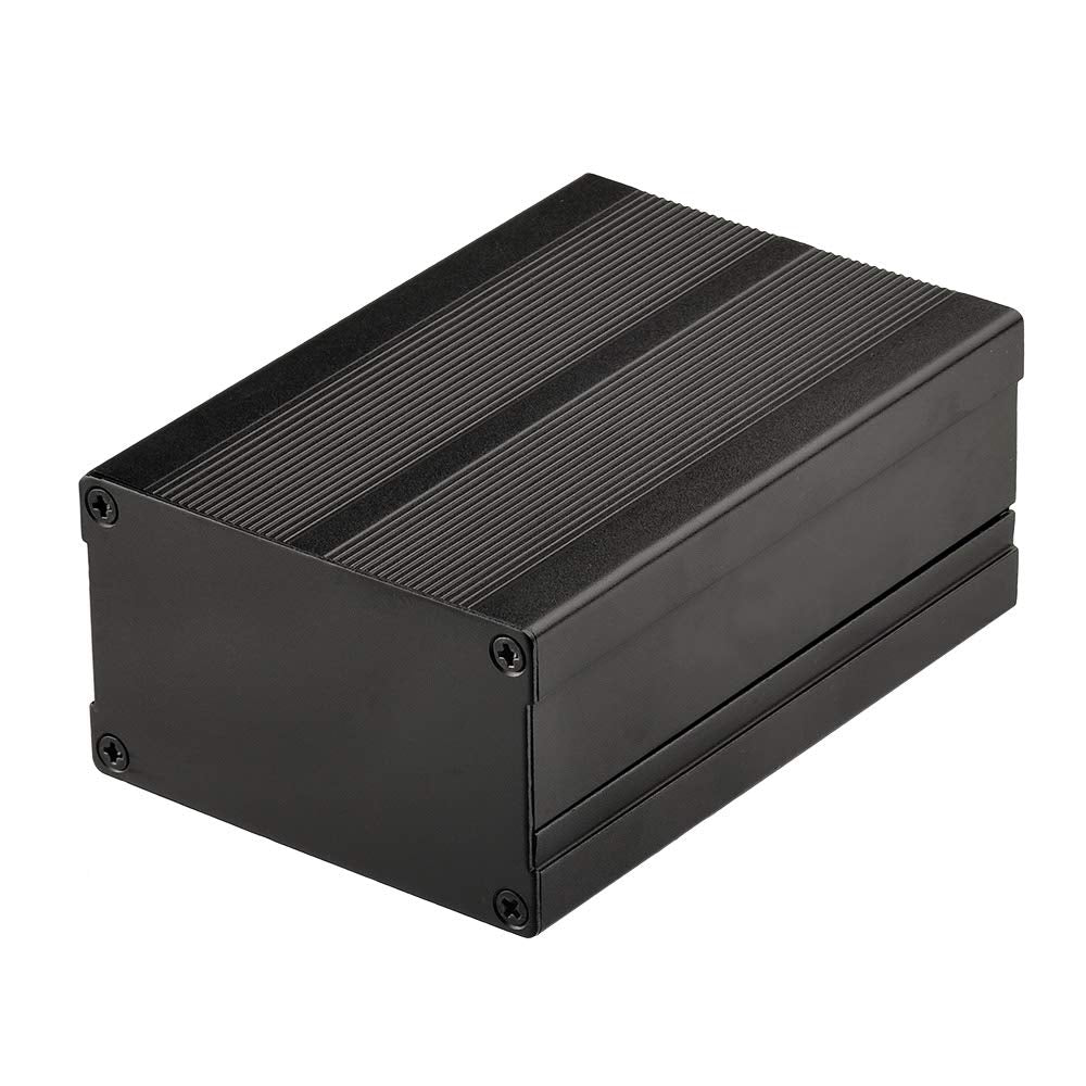 Eightwood Aluminum Electronic Enclosure, HiFi Audio Amplifier Ham Radio Project Box, PCB Board Case Black - 4.33 x 2.99 x 1.81 inch (LWH)