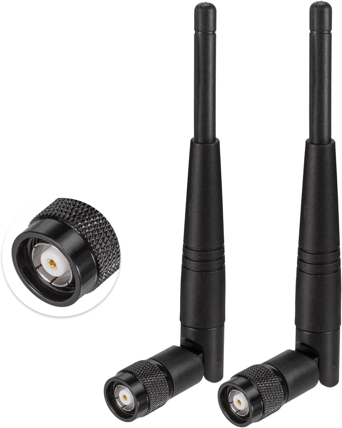 Eightwood 5dBi 2.4GHz WiFi Antenna RP-TNC Male Antennas (2-Pack) Compatible with Trimble Robotic Total Stations, Wireless Router Linksys WRT54G
