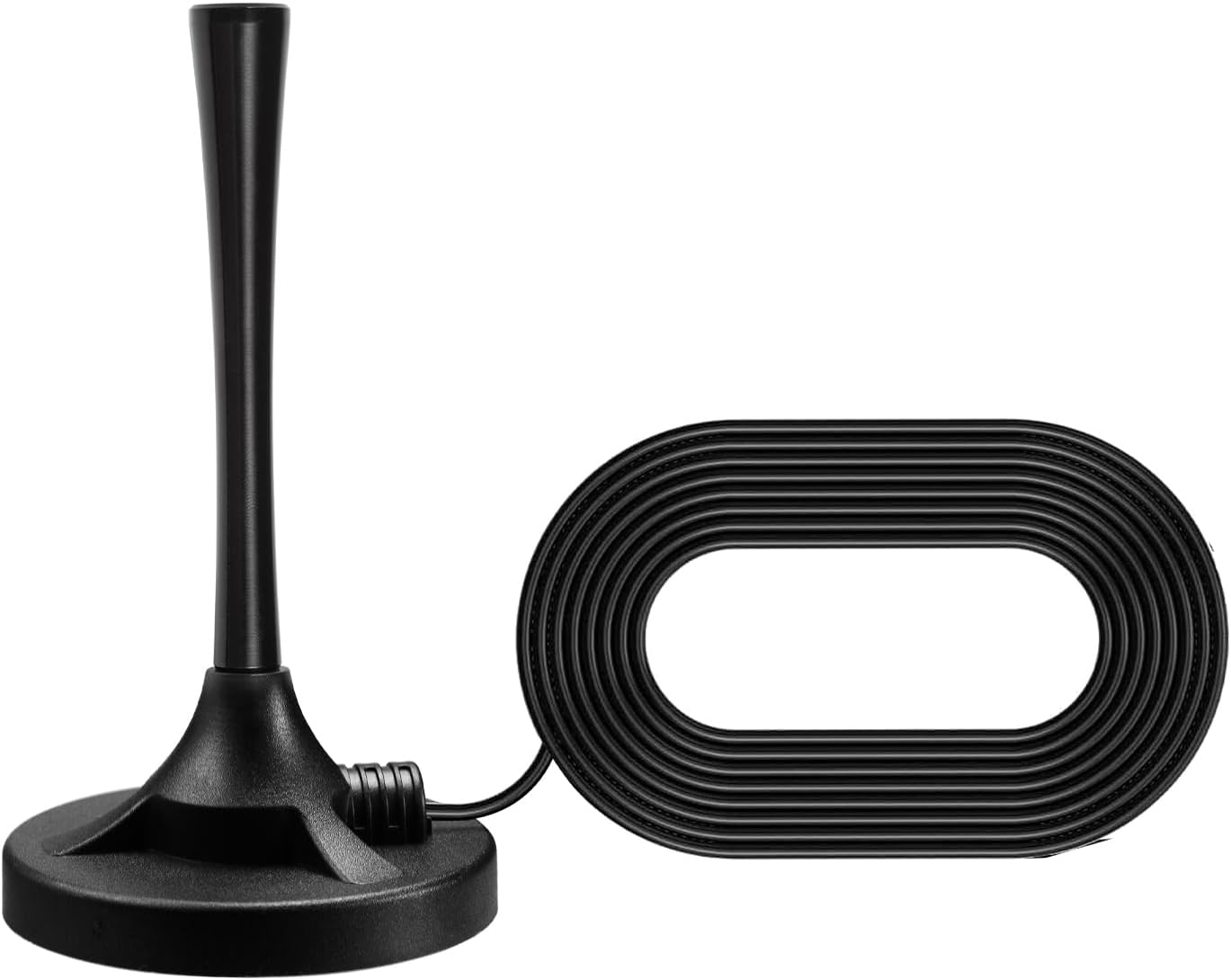 Eightwood HD Digital TV Antenna, Amplified Indoor HDTV Antennae with Magnetic Base 16ft Coax Cable, Support Smart 4K 1080P Fire TV and All Older TV's for Free Local Channels