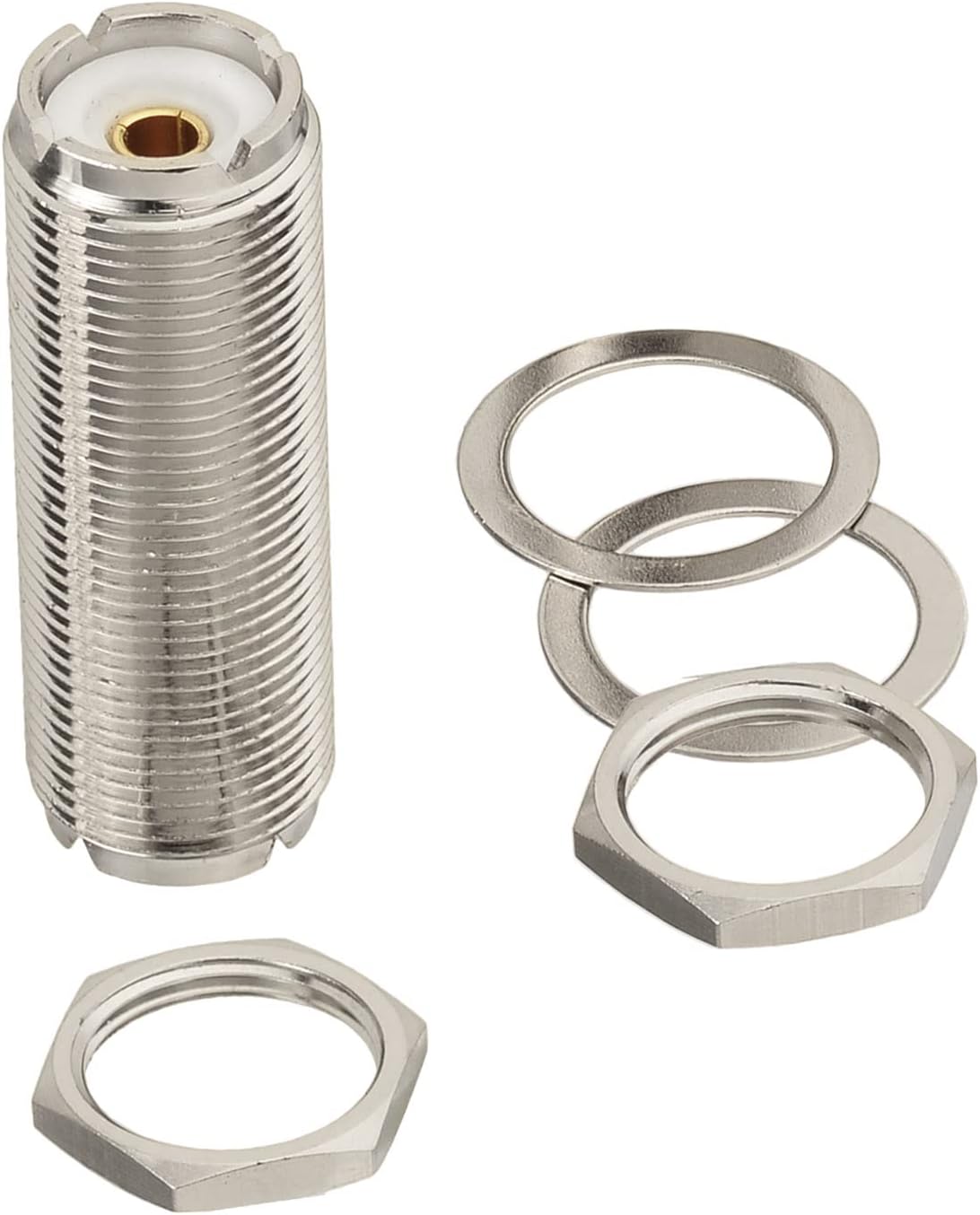 Eightwood 2pcs SO239 Adapter UHF Female to Female Jack Bulkhead RF Connector