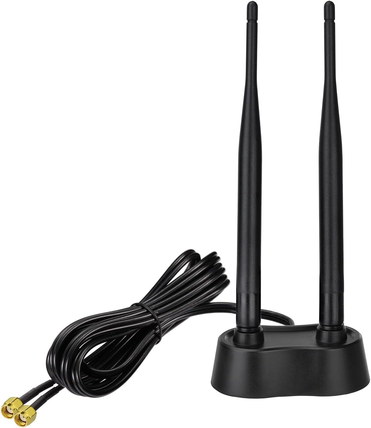 Eightwood 9dBi Dual Band WiFi Antenna 2.4GHz 5GHz RP-SMA WiFi Antenna with Magnetic Base and 6.5ft Extension Cable for PC Desktop Computer PCIe WiFi Bluetooth Wireless Network Card, WiFi Router
