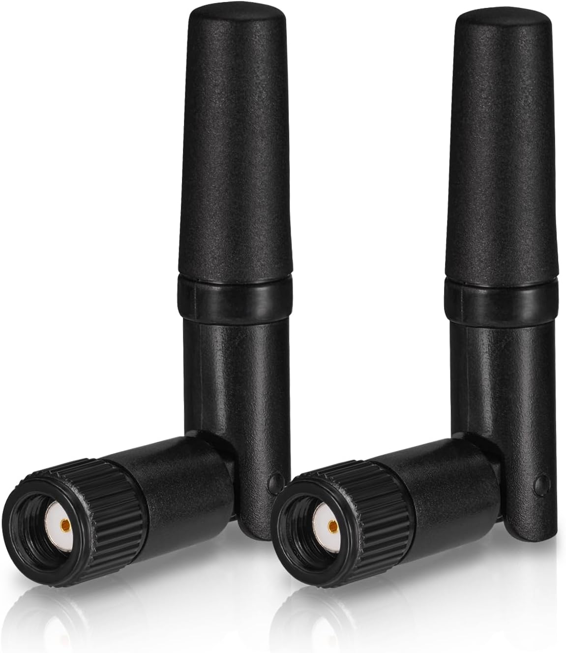 Eightwood Small WiFi Antenna Dual Band 2.4GHz 5GHz RP-SMA Antenna 2pcs for PC Desktop Computer PCIe Card WiFi Router Wireless Back Up Camera