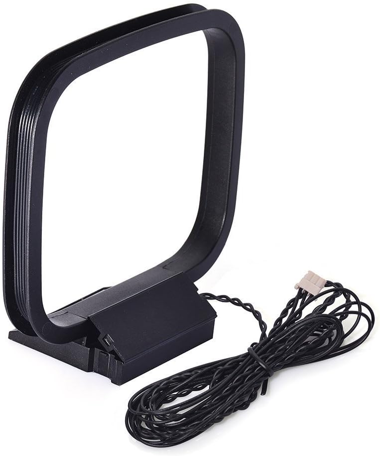 Eightwood AM Loop Antenna 3 Pin Mini Connector Compatible with Sony HiFi Series Sharp AV Receiver Radio Stereo System