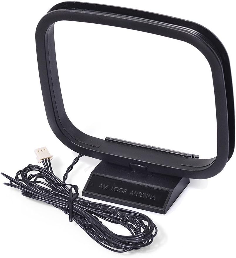 Eightwood AM Loop Antenna 3 Pin Mini Connector Compatible with Sony HiFi Series Sharp AV Receiver Radio Stereo System