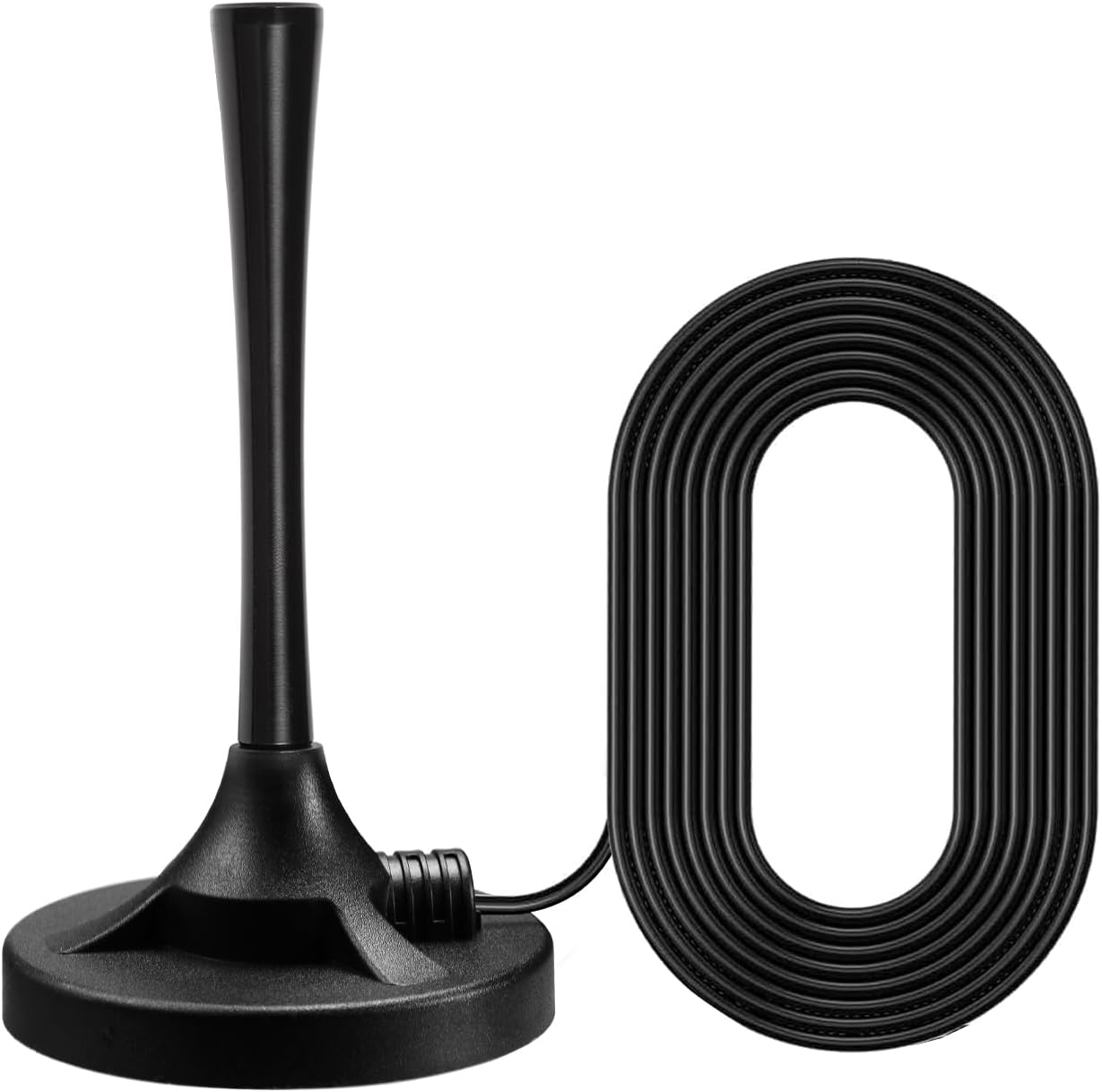 Eightwood HD Digital TV Antenna, Amplified Indoor HDTV Antennae with Magnetic Base 16ft Coax Cable, Support Smart 4K 1080P Fire TV and All Older TV's for Free Local Channels