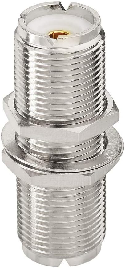 Eightwood 2pcs SO239 Adapter UHF Female to Female Jack Bulkhead RF Connector