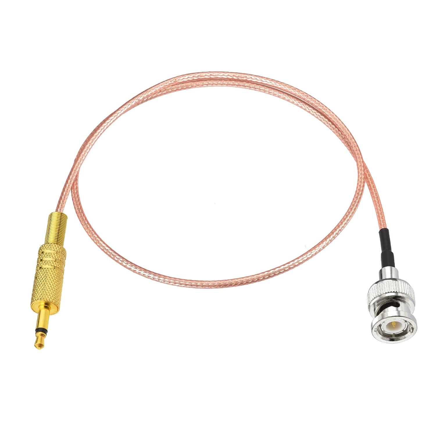 Eightwood BNC Male to 3.5mm 1/8” Mono TS Male Plug Stereo Adapter Coaxial Power Audio Cable 1.6 Feet