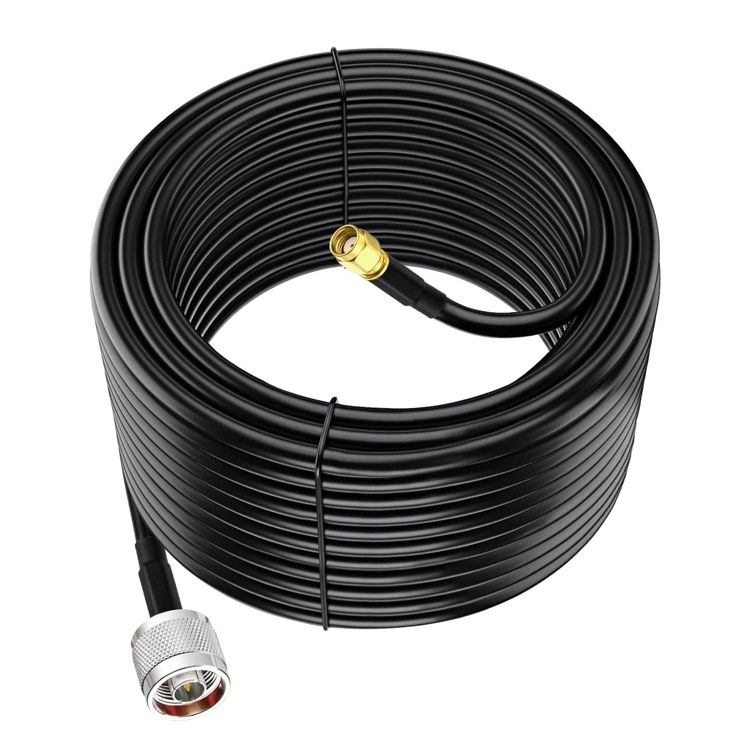 Eightwood WiFi Antenna Extension Cable 20ft N Male to RP-SMA Male KSR240 Low Loss Cable for Outdoor Yagi WiFi Antenna,WiFi Router,Helium Hotspot Miner, Lora Antenna, Lightning Arrester
