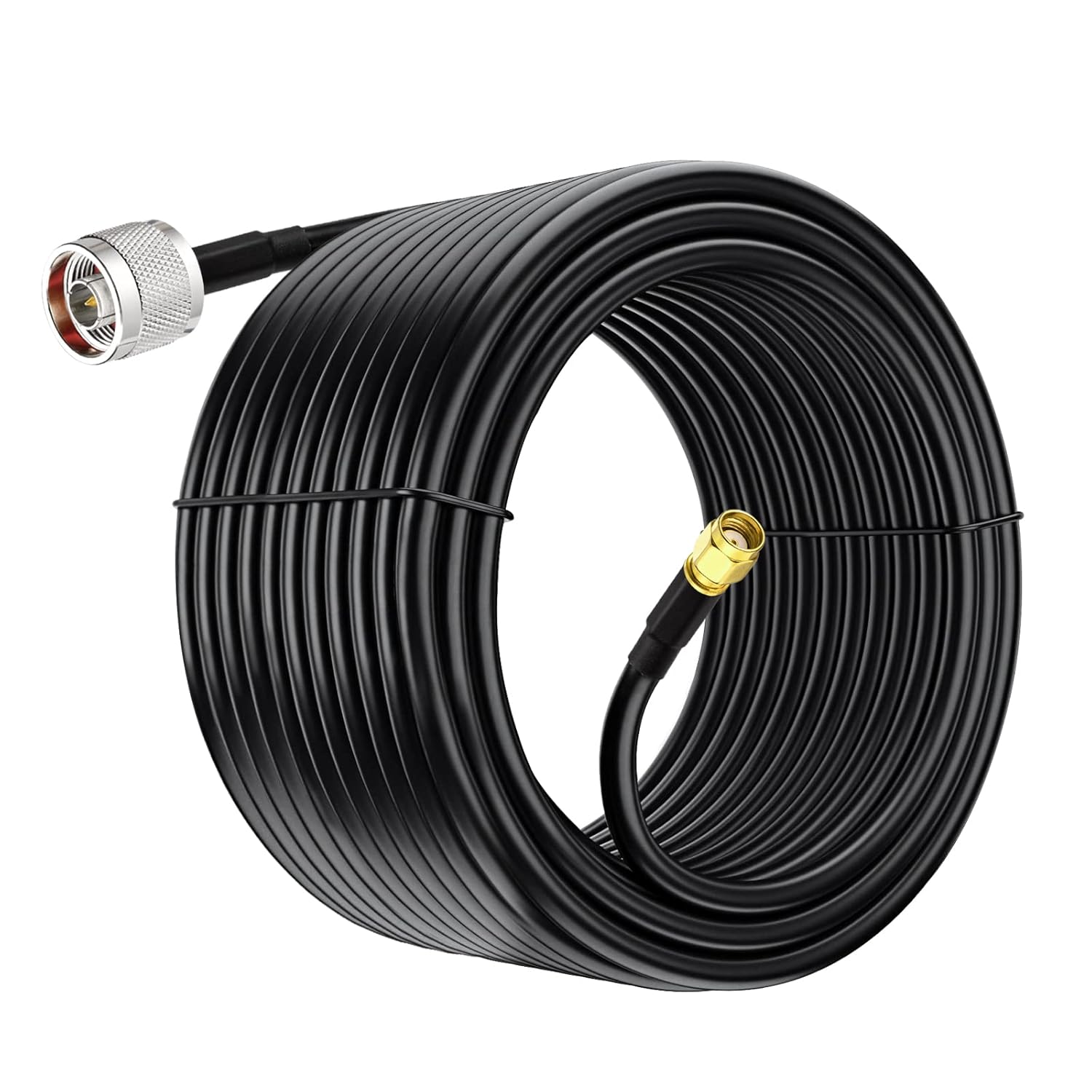 Eightwood WiFi Antenna Extension Cable 20ft N Male to RP-SMA Male KSR240 Low Loss Cable for Outdoor Yagi WiFi Antenna,WiFi Router,Helium Hotspot Miner, Lora Antenna, Lightning Arrester