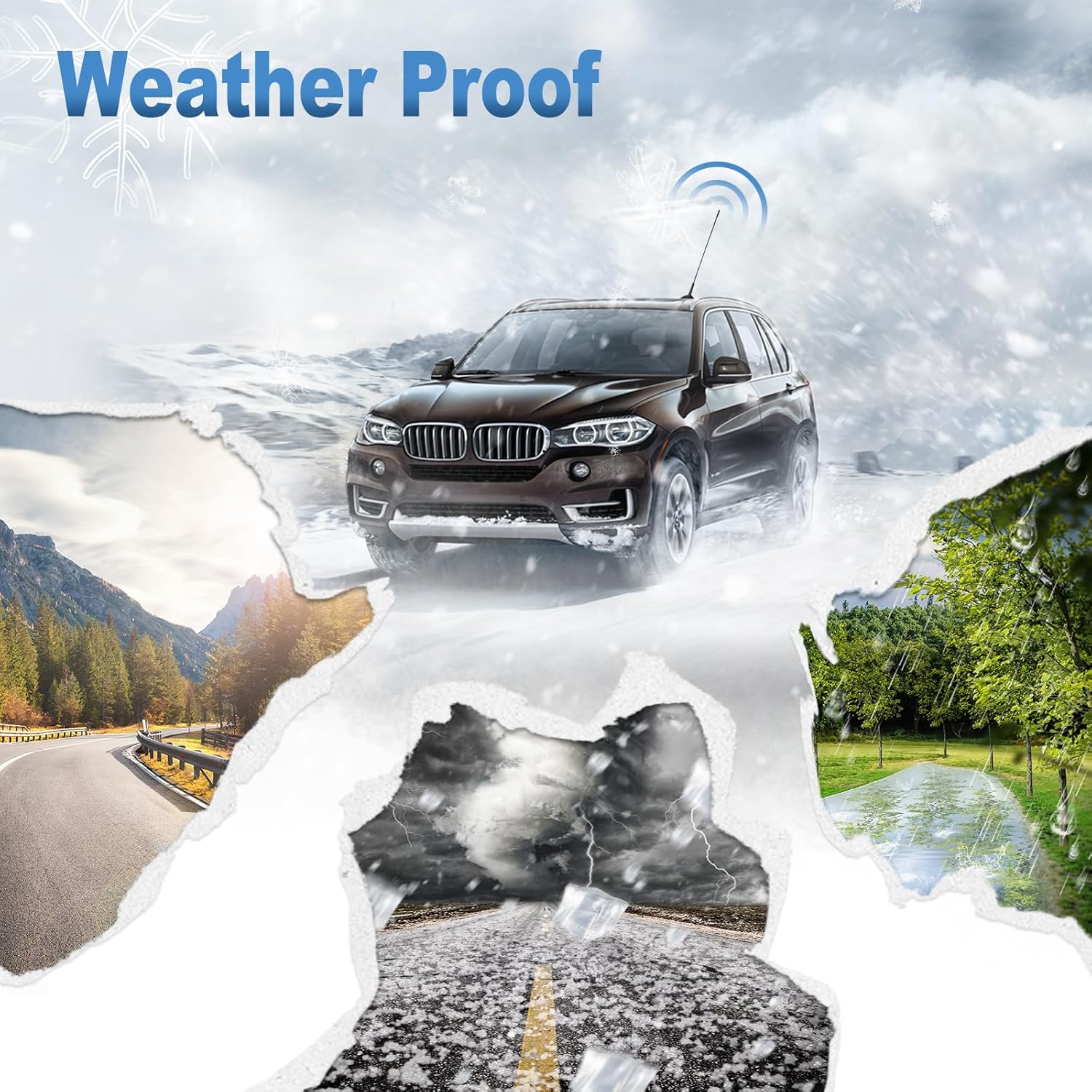 Eightwood Car Antenna 16 inch, AM/FM Radio Antenna Mast Replacement