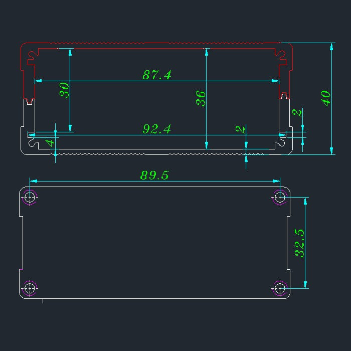 Eightwood Aluminum Electronic Project Box Enclosure Split Body Case DIY 4.72 x 3.82 x 1.57 inch (LxWxH)