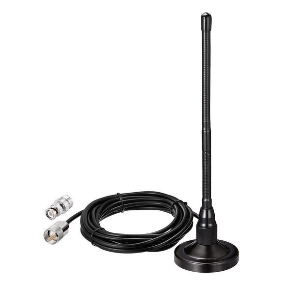 27MHz CB Radio Antenna Magnetic Base Soft Whip PL259 & BNC Male Compatible with Cobra Midland Uniden Maxon President Mobile CB Radio Antenna Kit for Car Truck