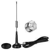 CB Antenna 27MHz CB Radio Antenna Magnetic Base Handheld CB Antenna PL259 & BNC Male Compatible with Cobra Midland Uniden Maxon President Vehicle Car Truck Mobile CB Radio Handheld CB Radio