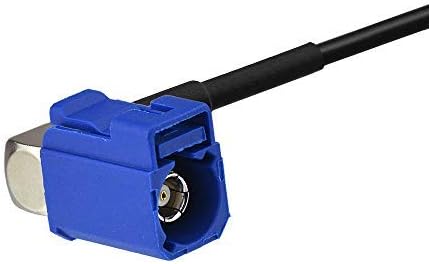 Eightwood Waterproof Active Navigation GPS Antenna Fakra Blue C Female Right Angle Magnetic Base for Car Stereo Head Unit