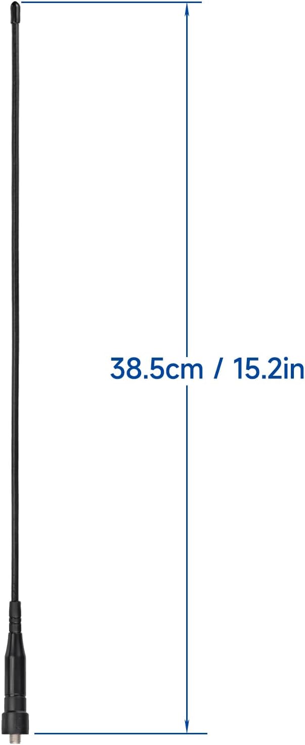 Eightwood VHF UHF 144/430Mhz Dual Band Whip Antenna SMA Female Soft Walkie Talkie Antennae 15in 2-Pack for Baofeng Ham Two Way Radio UV-5R UV-82 BF-F8HP