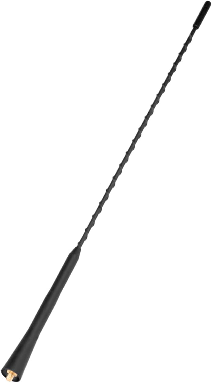 Eightwood Boat Car Radio Antenna 20 Inch, Rubber AM/FM Stereo Antenna Mast with Mount Base for Marine Boat Car Tractor RV UTV ATV Motorcycle Yacht Pontoon