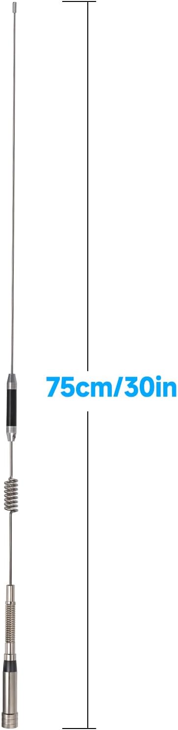 Eightwood Dual Band Mobile Vehicle Ham Radio Antenna VHF UHF 144/430MHz Anti-Rust Antenna 30in, PL259 Connector