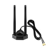 Dual Band WiFi Antenna 2.4GHz 5GHz RP-SMA WiFi Antennae with 6.5ft Extension Cable for PC Desktop Computer PCI PCIe WiFi Bluetooth Card Wireless Network Router