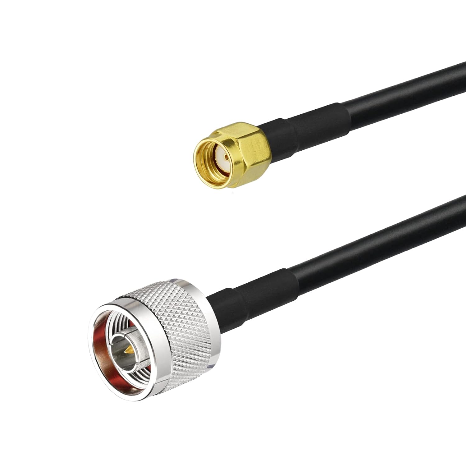 Eightwood RP-SMA Male to N Male RG58 Low Loss Cable 3ft + SMA Male to RP-SMA Female Adapter + N Female to N Female Adapter for WiFi 4G LTE Lora Antenna