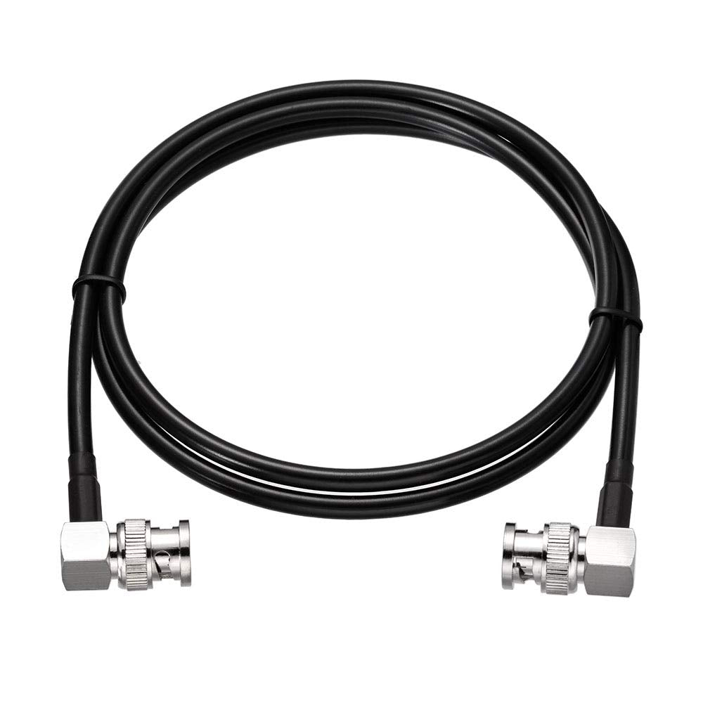 Eightwood BNC Male to Male Right Angle Cable RG58 Coax 3 Feet for CB Radio, Ham & Amateur Radio, Radio Scanners, Mobile Transceiver