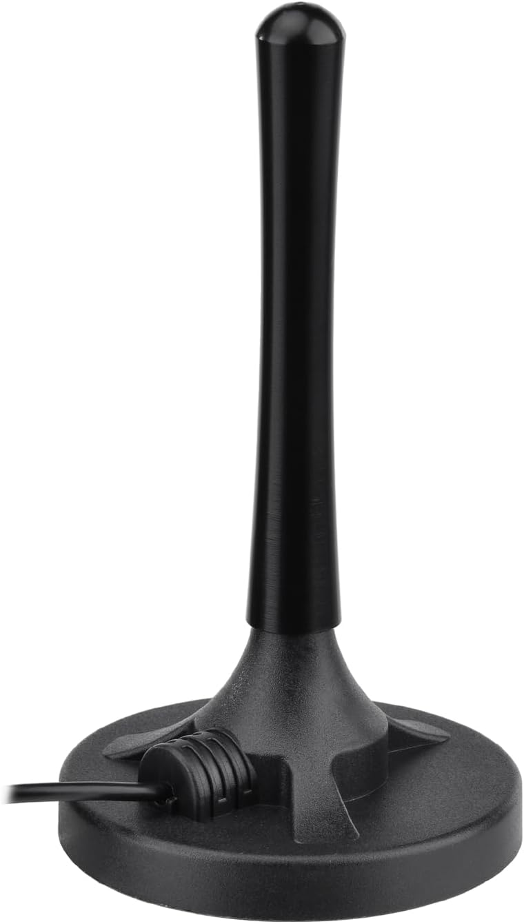 Eightwood FM Antenna for Stereo Receiver, Magnetic Base FM Radio Antenna with 9.8ft Extension Cable for Pioneer Onkyo Yamaha Marantz Bluetooth Home Theater Stereo Receiver HD Radio