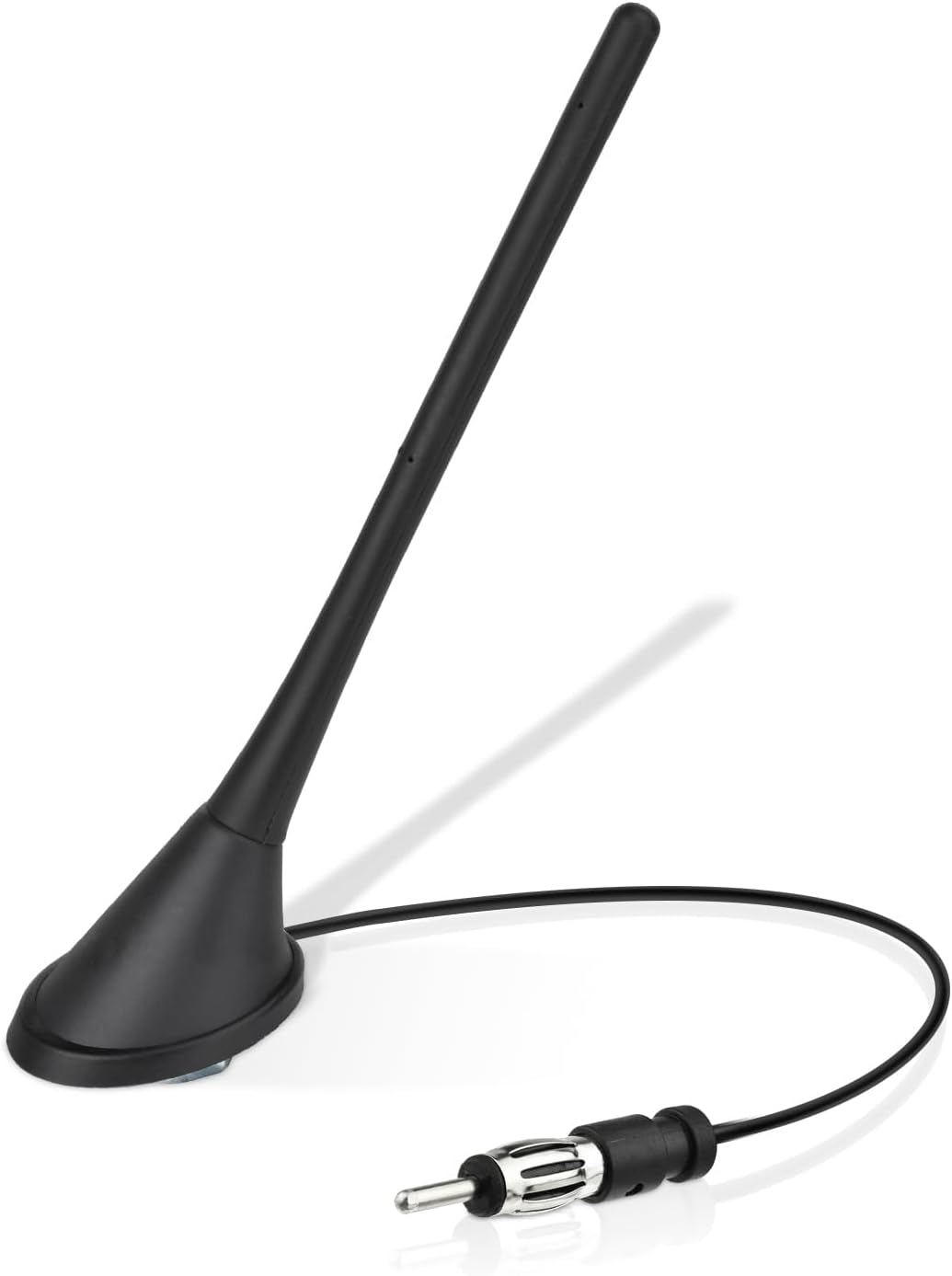 Eightwood Roof Mount FM AM Stereo Adjustable Antenna Mast, Universal Car Radio Antenna with DIN Male Connector for Vehicle Car Truck SUV Marine Boat Radio Stereo Receiver