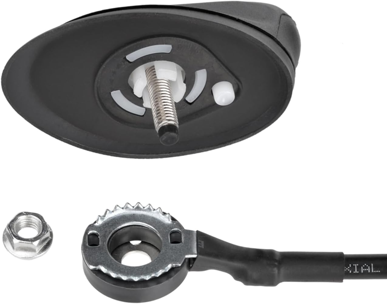 Eightwood Vehicle Marine Boat Radio Antenna 18.5 Inch, FM AM Stereo Antenna Mast with Mount Base and 6.5 Feet Extension Cable for Boat Car Truck RV ATV UTV Yacht Pontoon