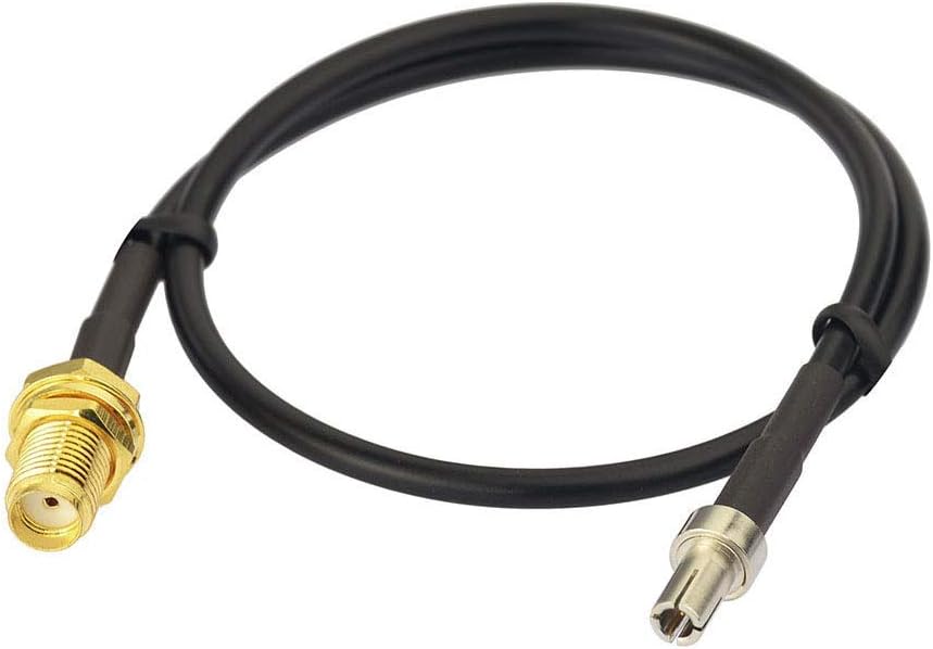 Eightwood TS9 Male to SMA Female Bulkhead External Antenna Adapter Cable 12 inch (2-Pack) for 4G LTE AT&T USB Modem MiFi Hotspot Nighthawk MR1100 AC791L 7730L